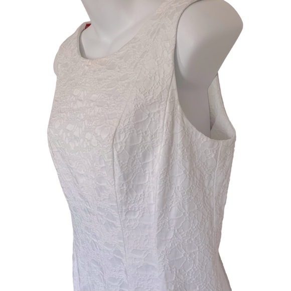 Eliza J. Textured White Dress Size 12 - Picture 3 of 8